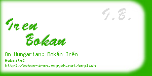 iren bokan business card